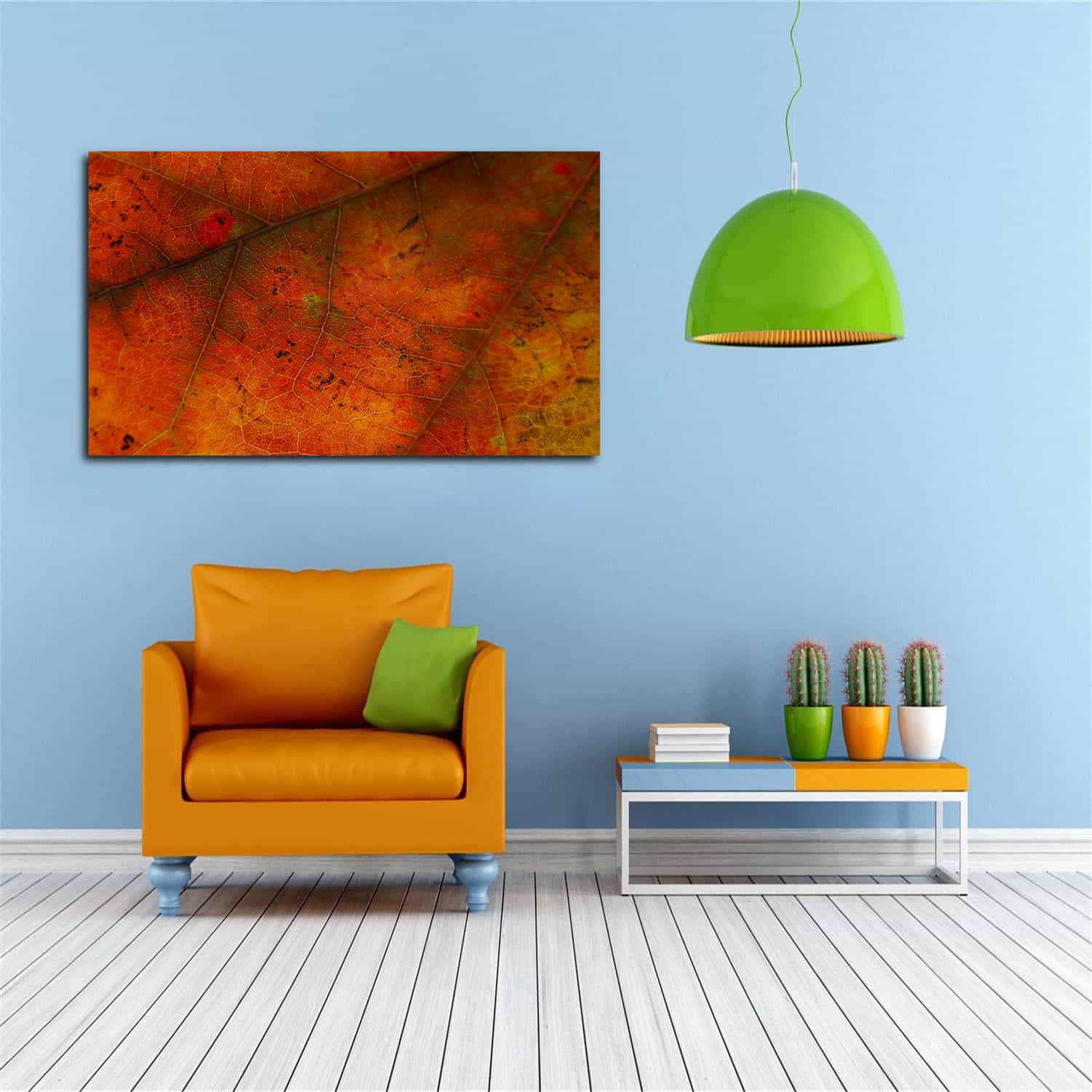 Autumnal Leave Canvas Art