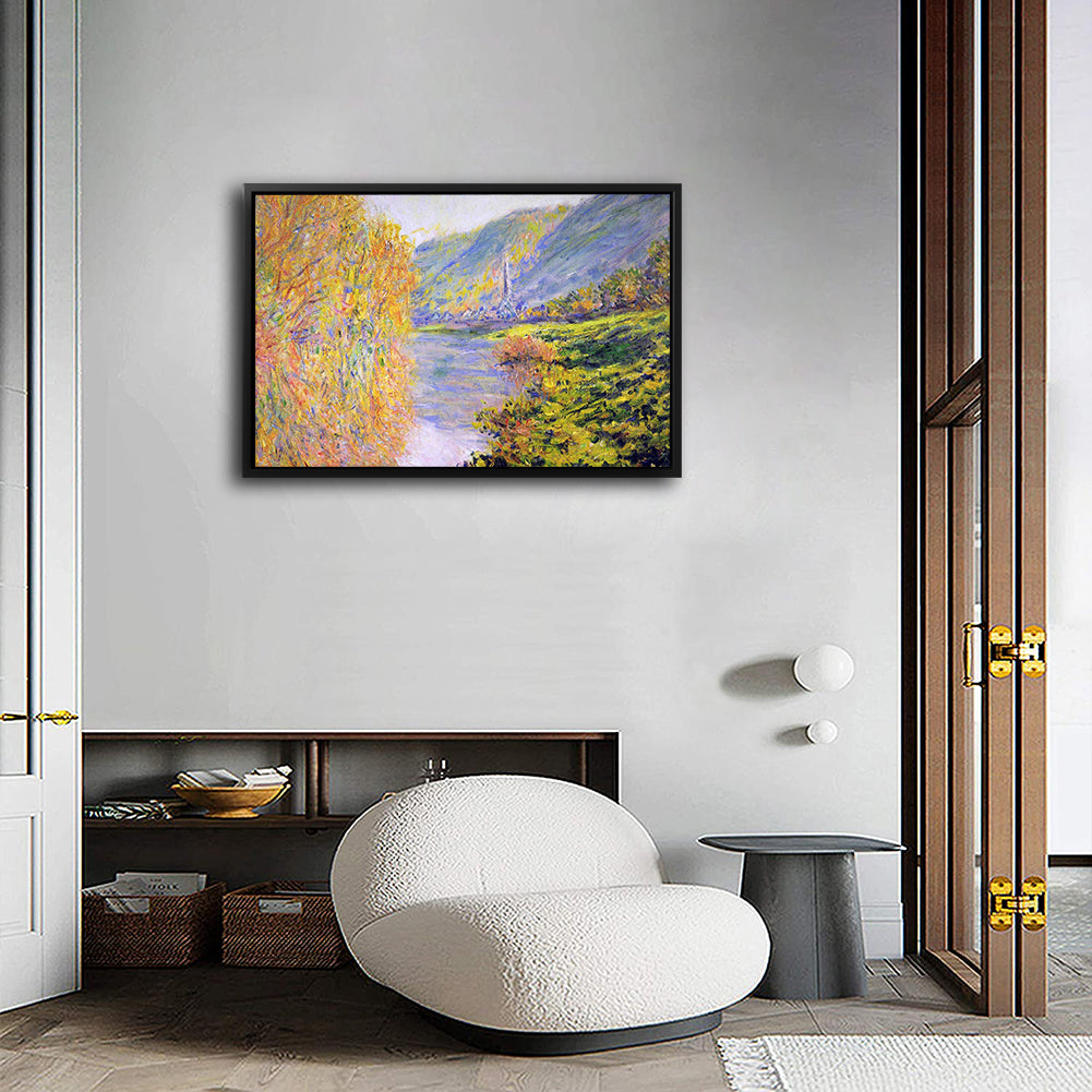 Banks Of The Seine At Jeufosse Canvas Art