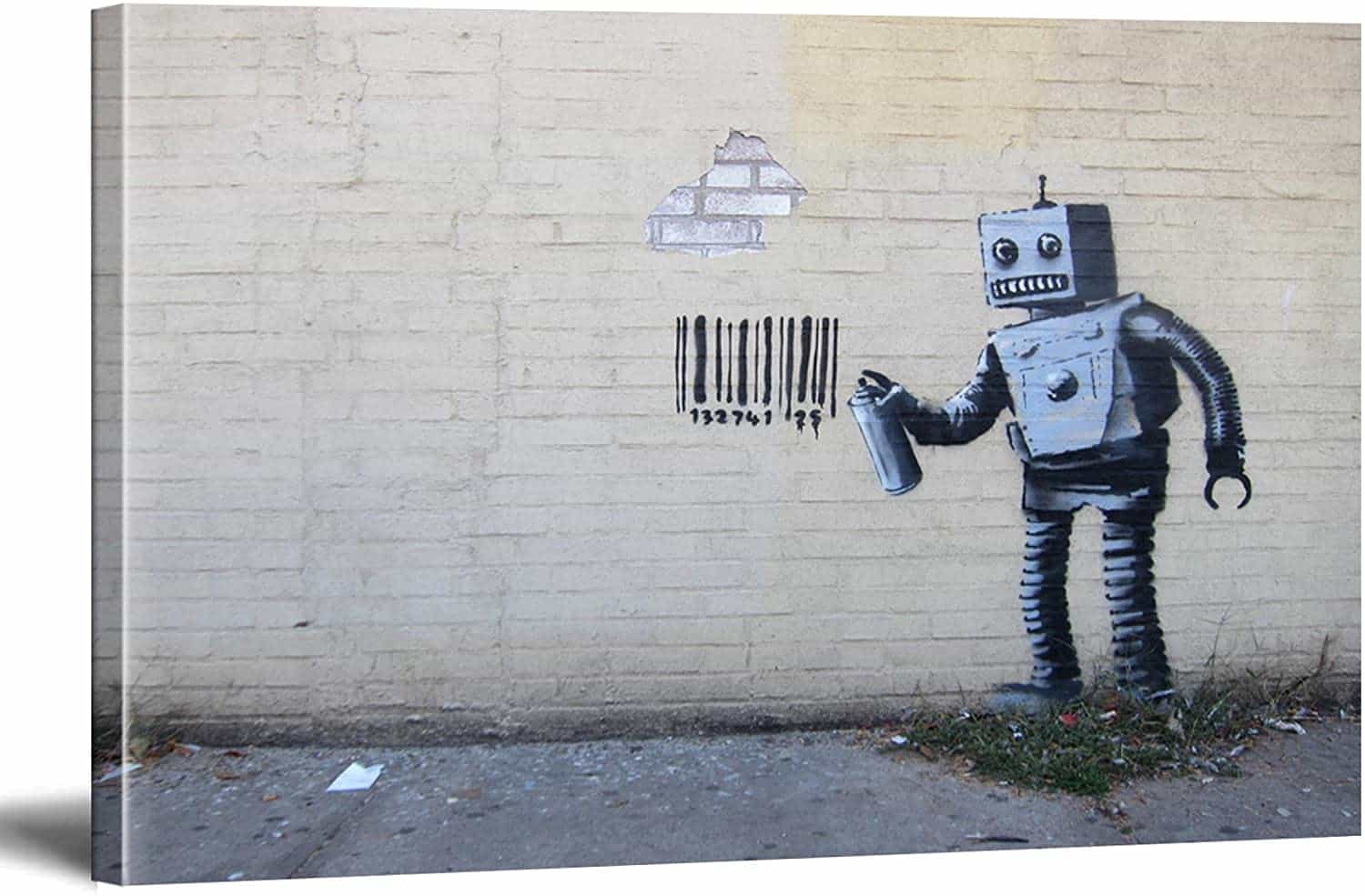 Barcode Robot Canvas Art