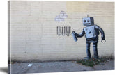 Barcode Robot Canvas Art