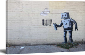 Barcode Robot Canvas Art