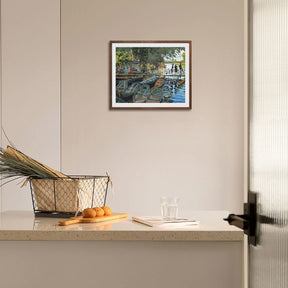 Claude Monet Wall Art Bathers At La Grenouillere Poster Framed