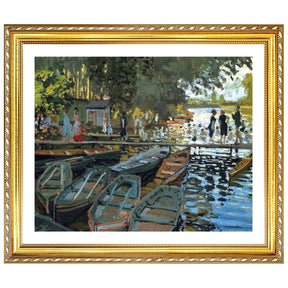 Claude Monet Wall Art Bathers At La Grenouillere Poster Framed
