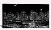 Black And White Vancouver Canvas Art