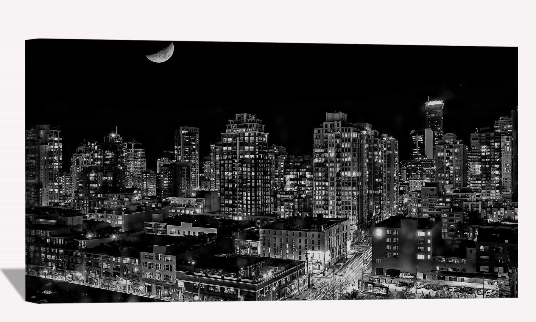 Black And White Vancouver Canvas Art