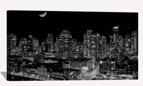 Black And White Vancouver Canvas Art