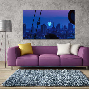 Blue Moon Canvas Art