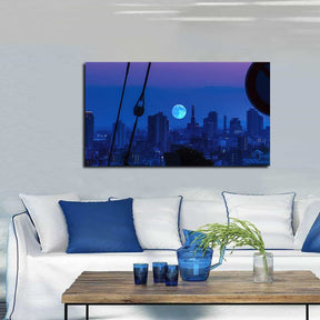 Blue Moon Canvas Art