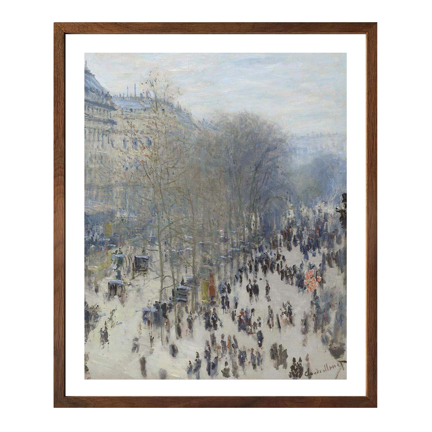 Claude Monet Wall Art Boulevard Des Capucines Poster Framed