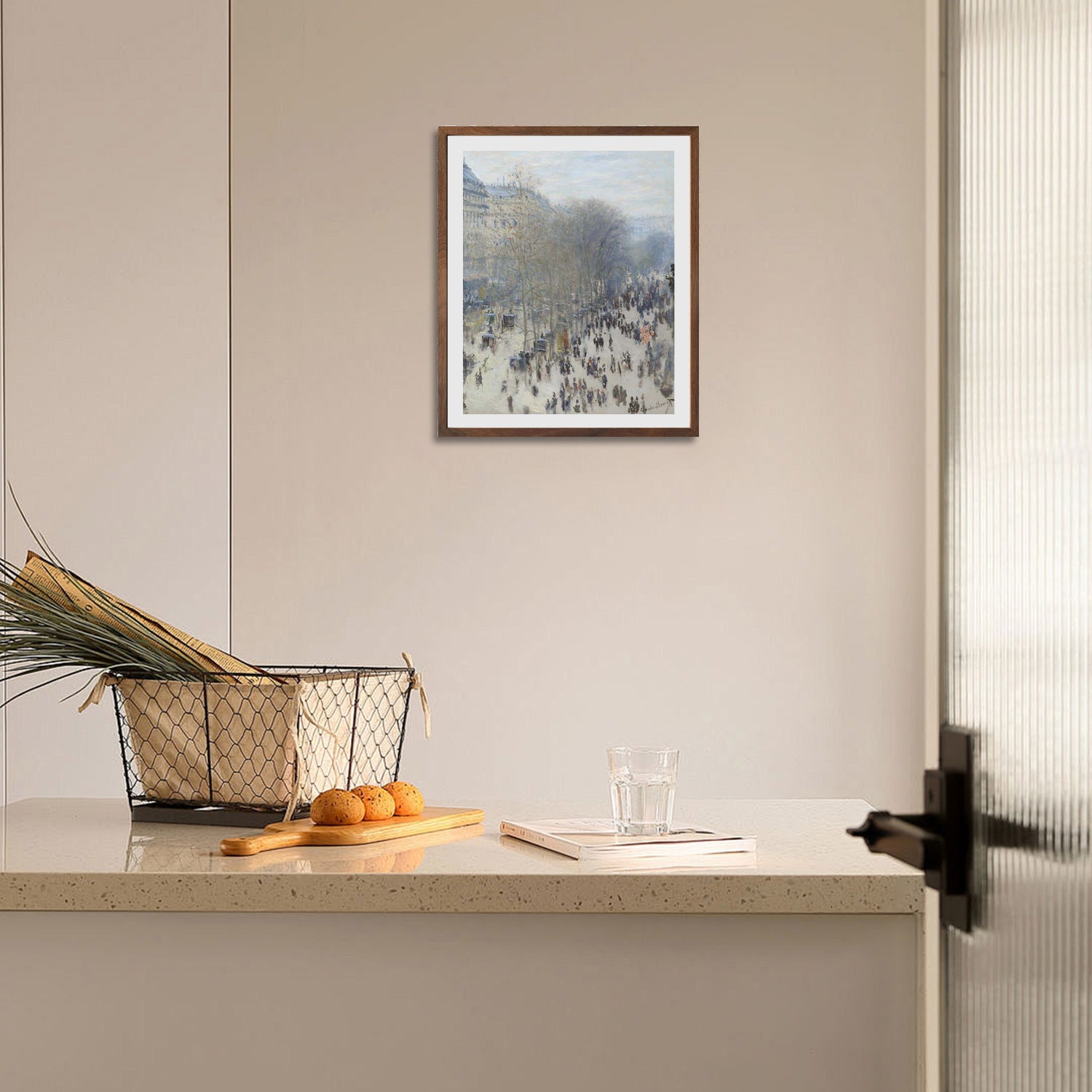 Claude Monet Wall Art Boulevard Des Capucines Poster Framed