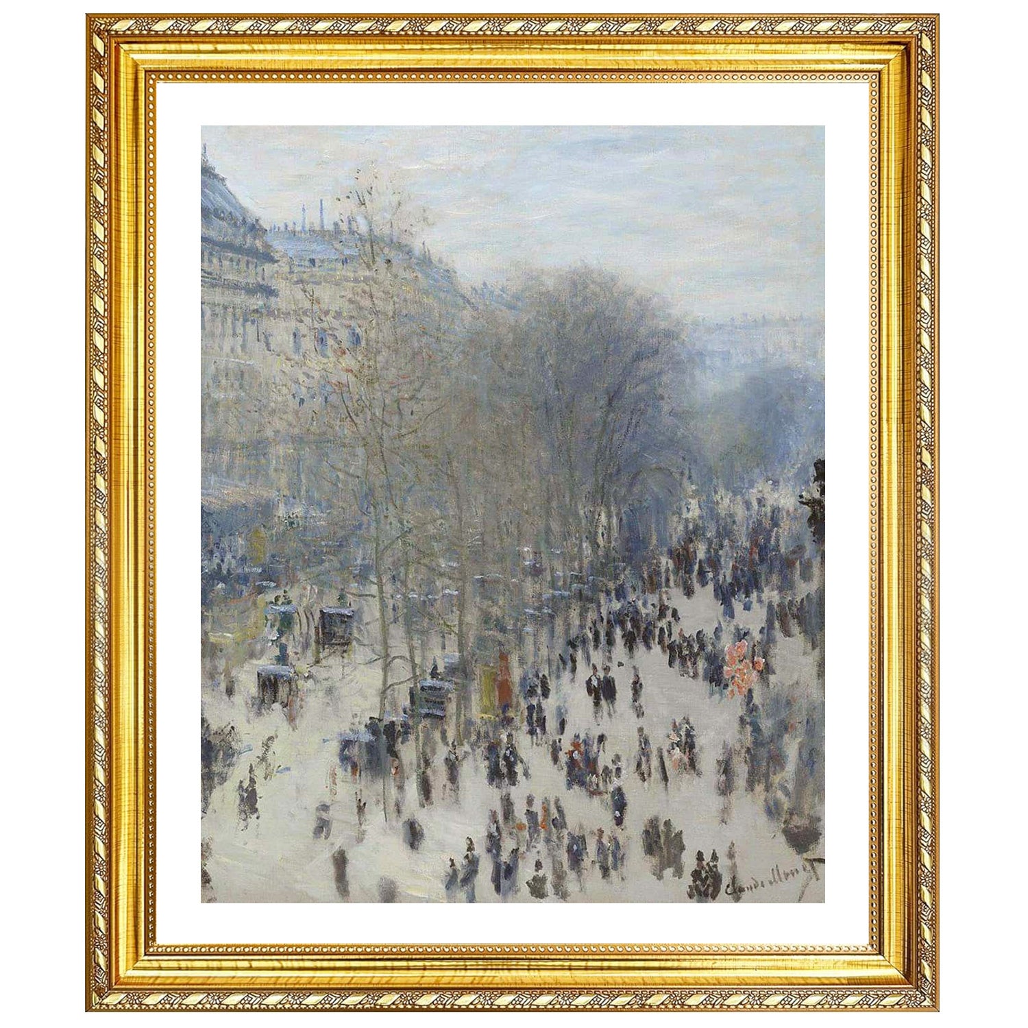 Claude Monet Wall Art Boulevard Des Capucines Poster Framed
