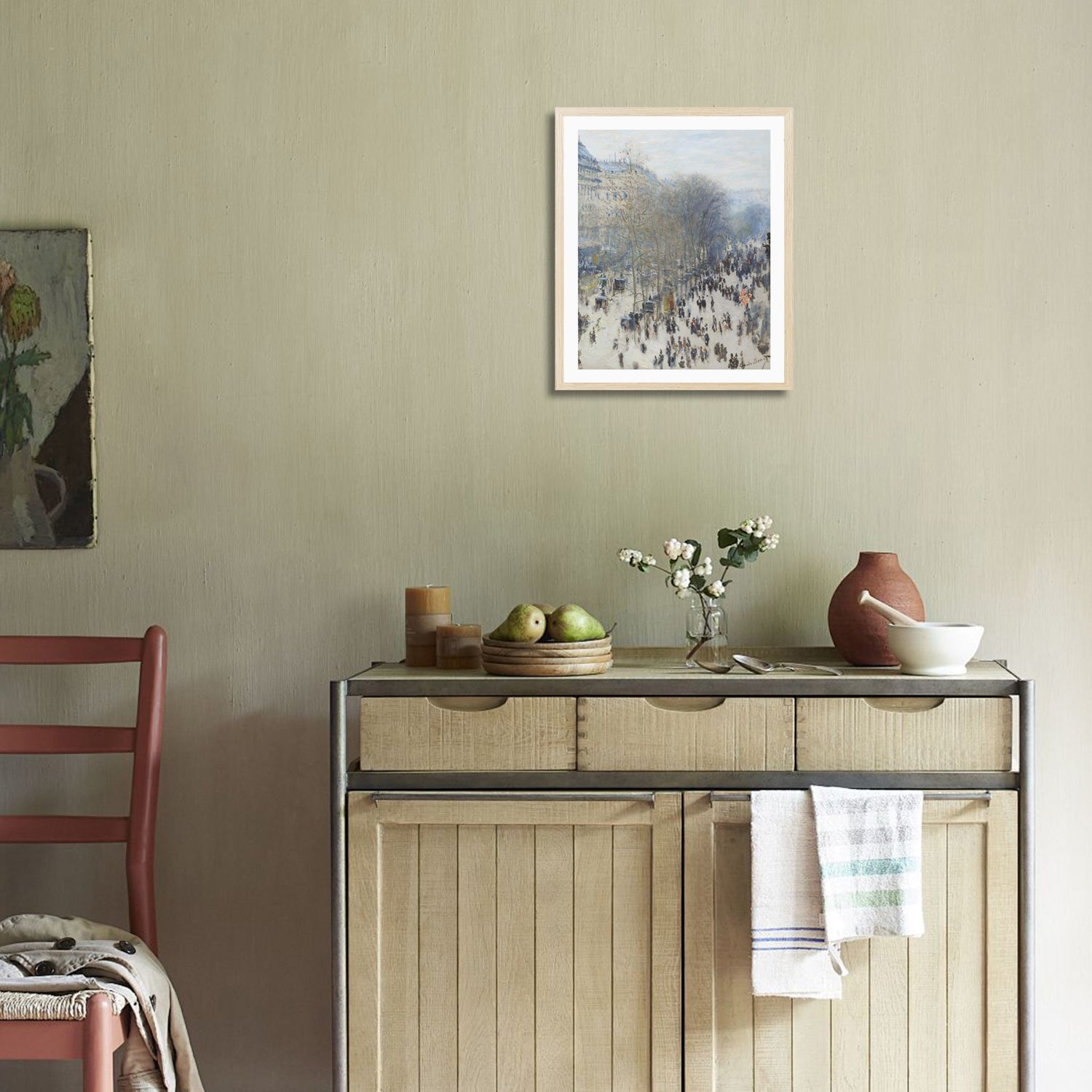 Claude Monet Wall Art Boulevard Des Capucines Poster Framed