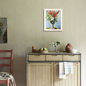 Claude Monet Wall Art Bouquet Of Gadiolas Lilies And Dasies Poster Framed