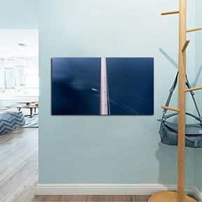 Bridge Under Blue Sky Canvas Art