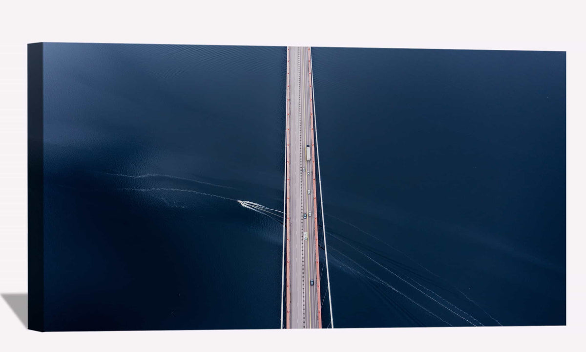 Bridge Under Blue Sky Canvas Art