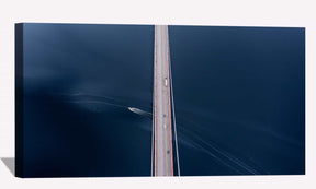 Bridge Under Blue Sky Canvas Art