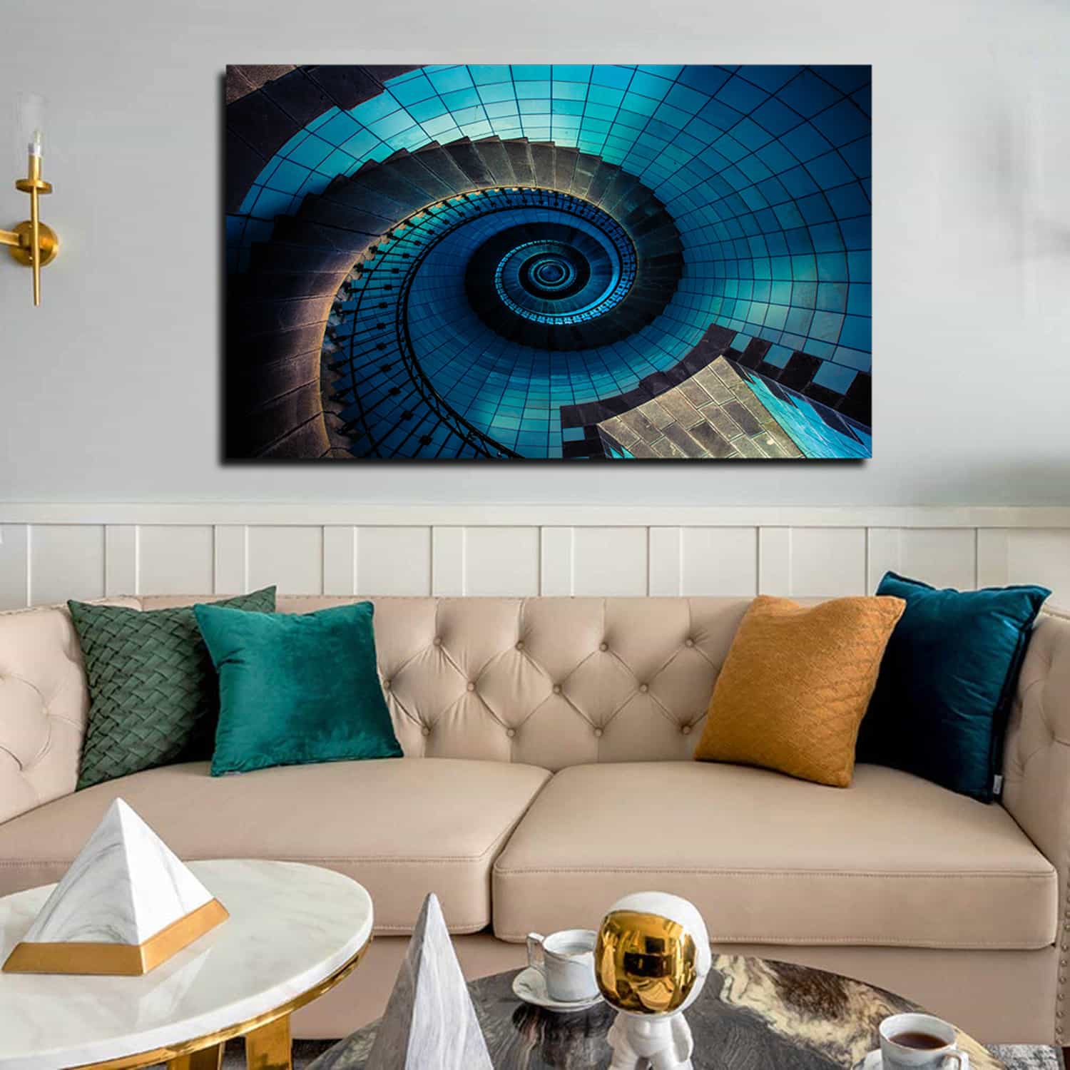 Brittany France Stairs Abstract Canvas Art