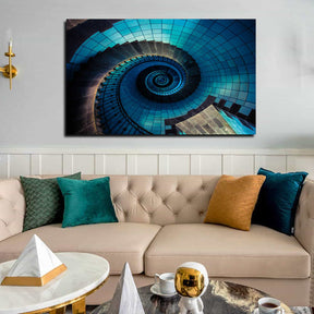 Brittany France Stairs Abstract Canvas Art