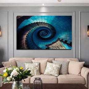 Brittany France Stairs Abstract Canvas Art