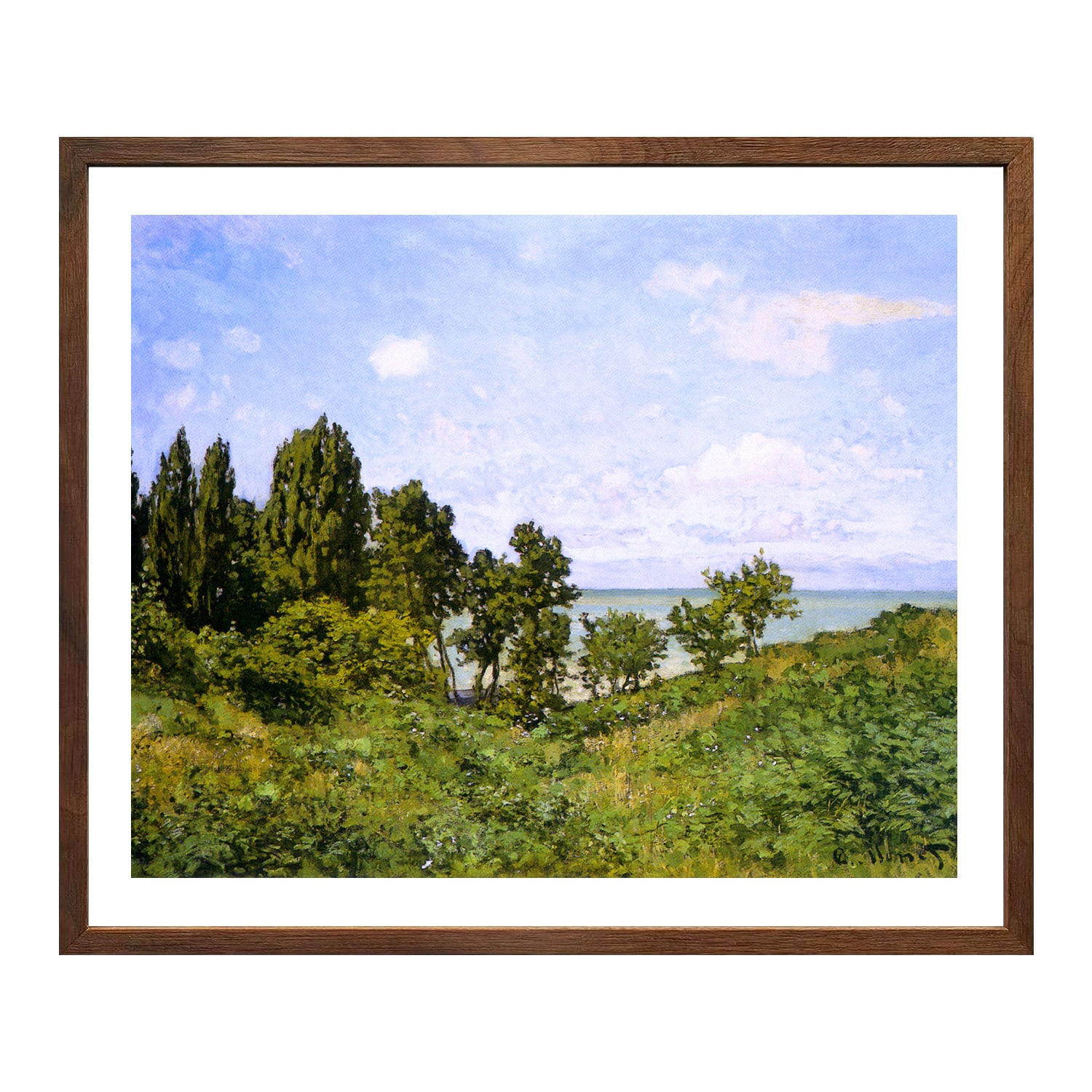 Claude Monet Wall Art By The Sea Poster Framed