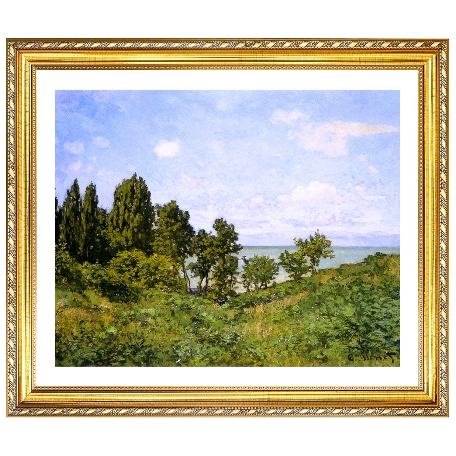 Claude Monet Wall Art By The Sea Poster Framed