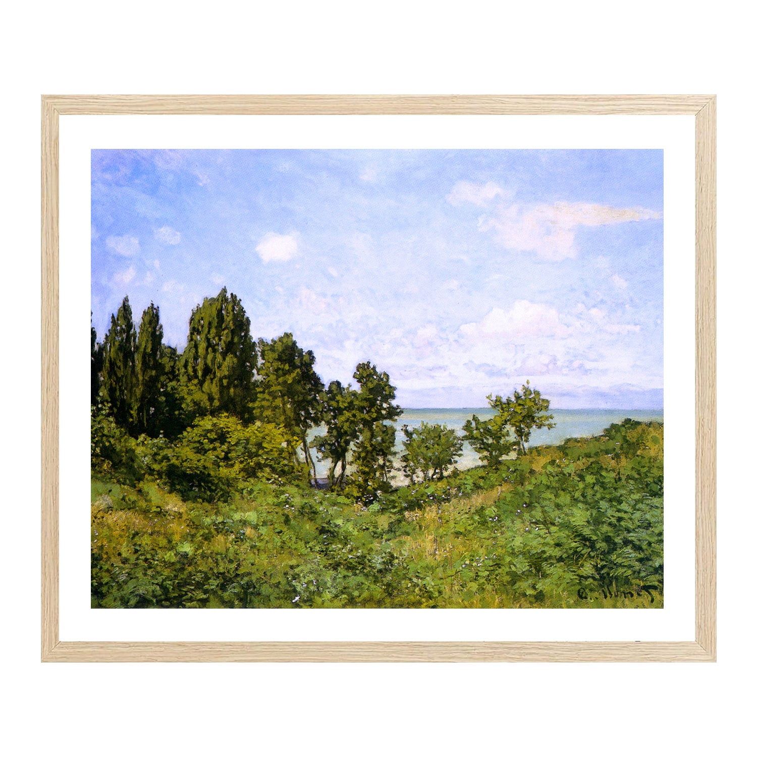 Claude Monet Wall Art By The Sea Poster Framed
