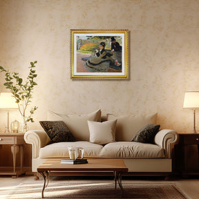 Claude Monet Wall Art Camille Monet On A Garden Bench Poster Framed