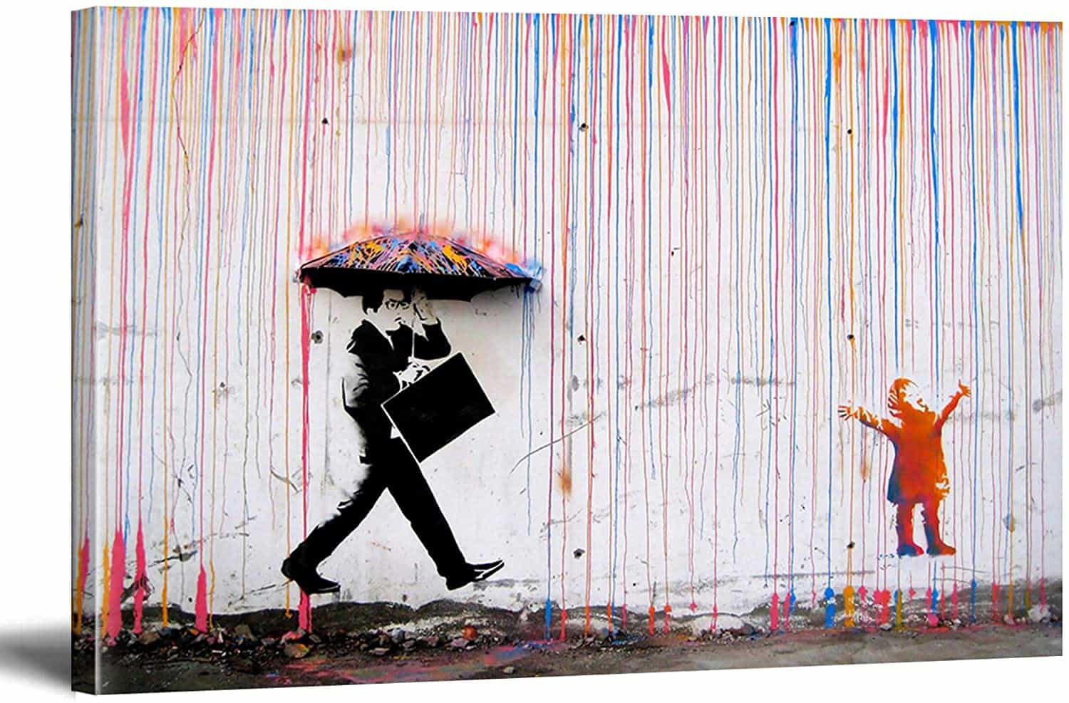 Colorful Rain Canvas Art