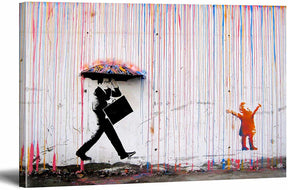 Colorful Rain Canvas Art
