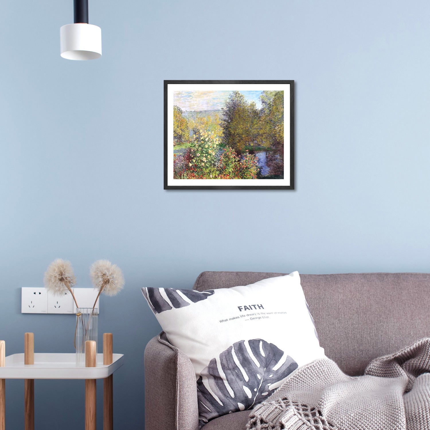 Claude Monet Wall Art Corner Of The Garden At Montgeron Poster Framed