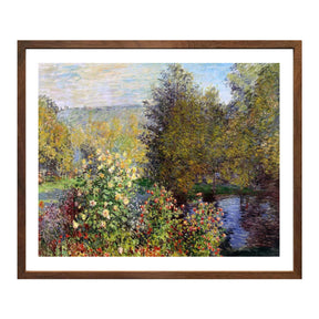 Claude Monet Wall Art Corner Of The Garden At Montgeron Poster Framed