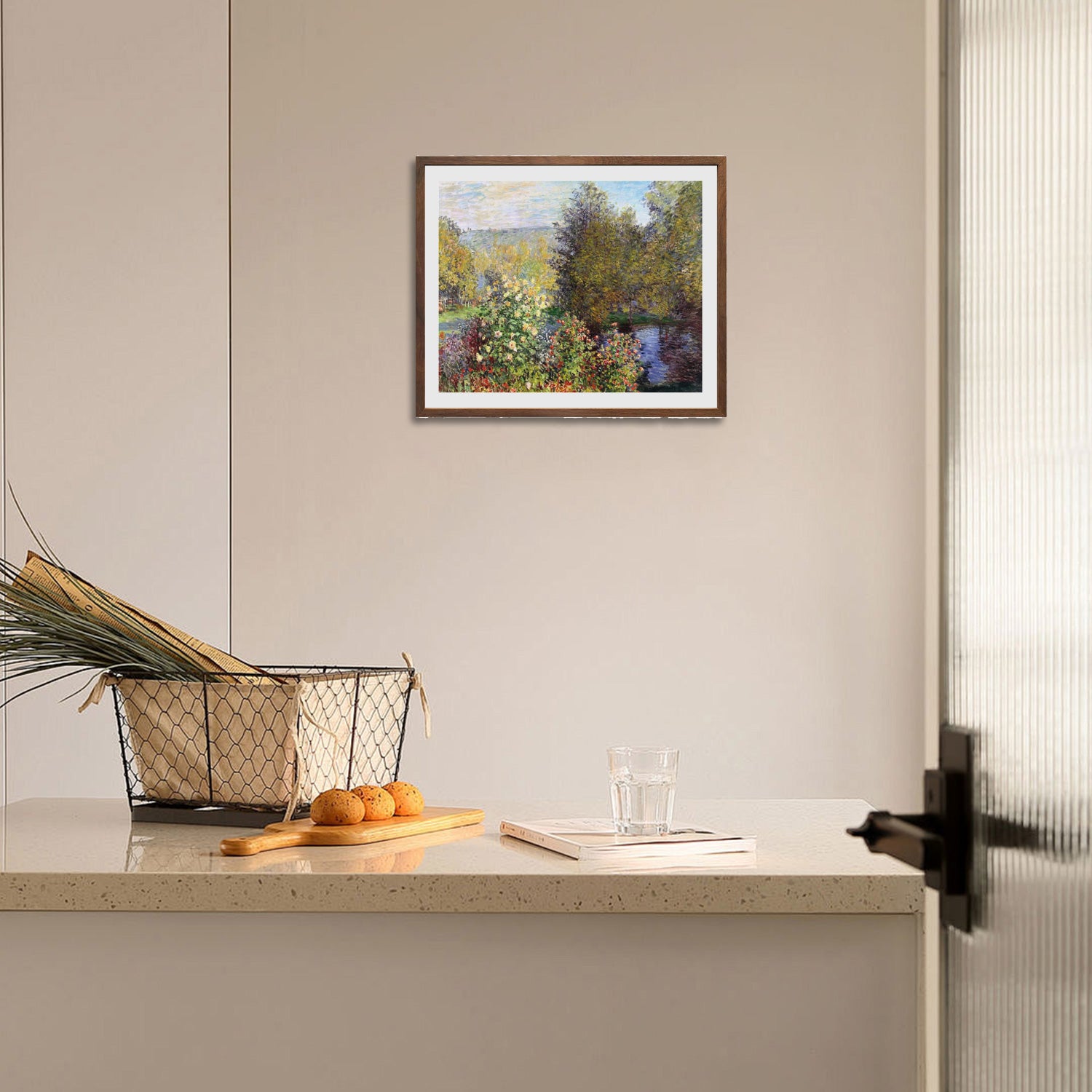 Claude Monet Wall Art Corner Of The Garden At Montgeron Poster Framed