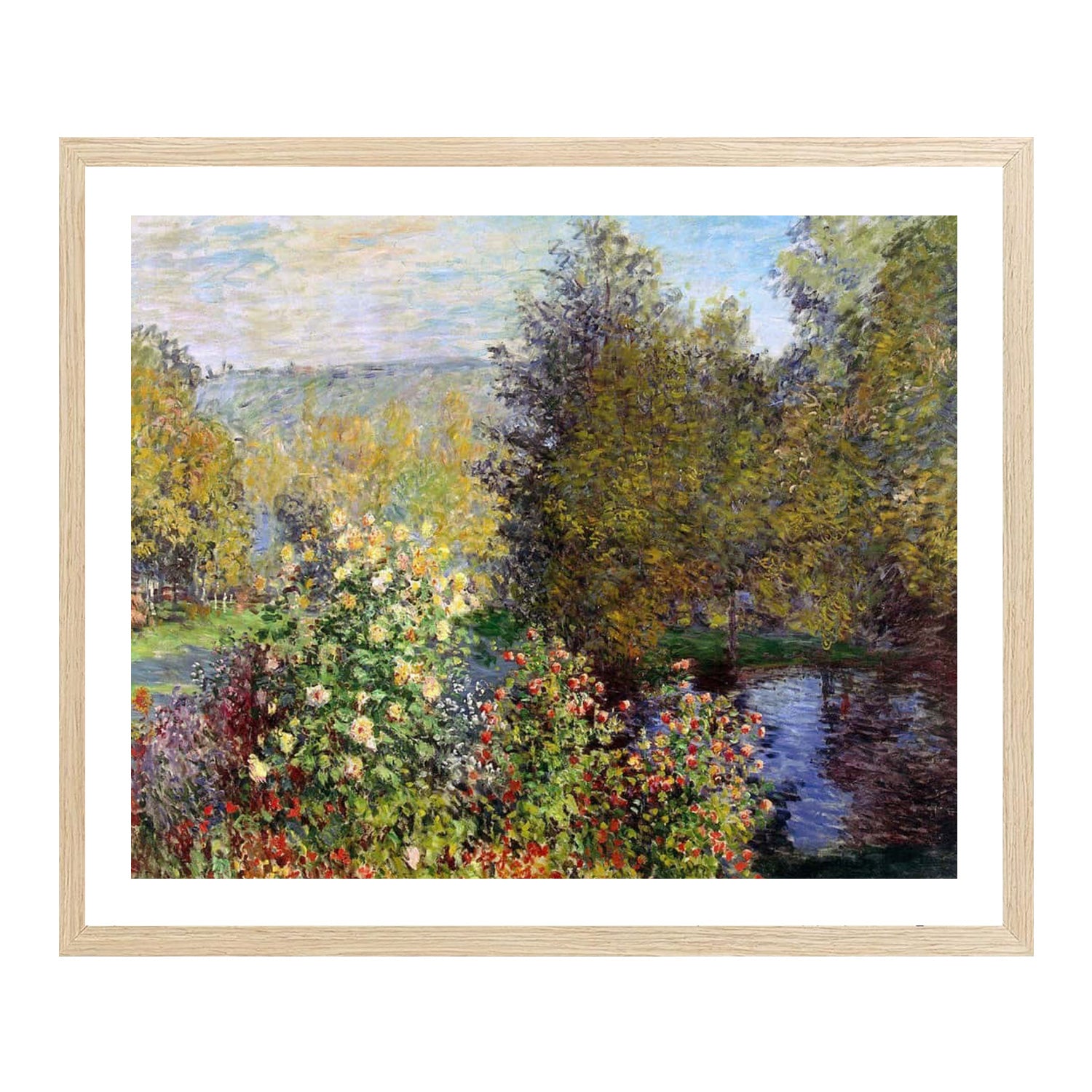 Claude Monet Wall Art Corner Of The Garden At Montgeron Poster Framed