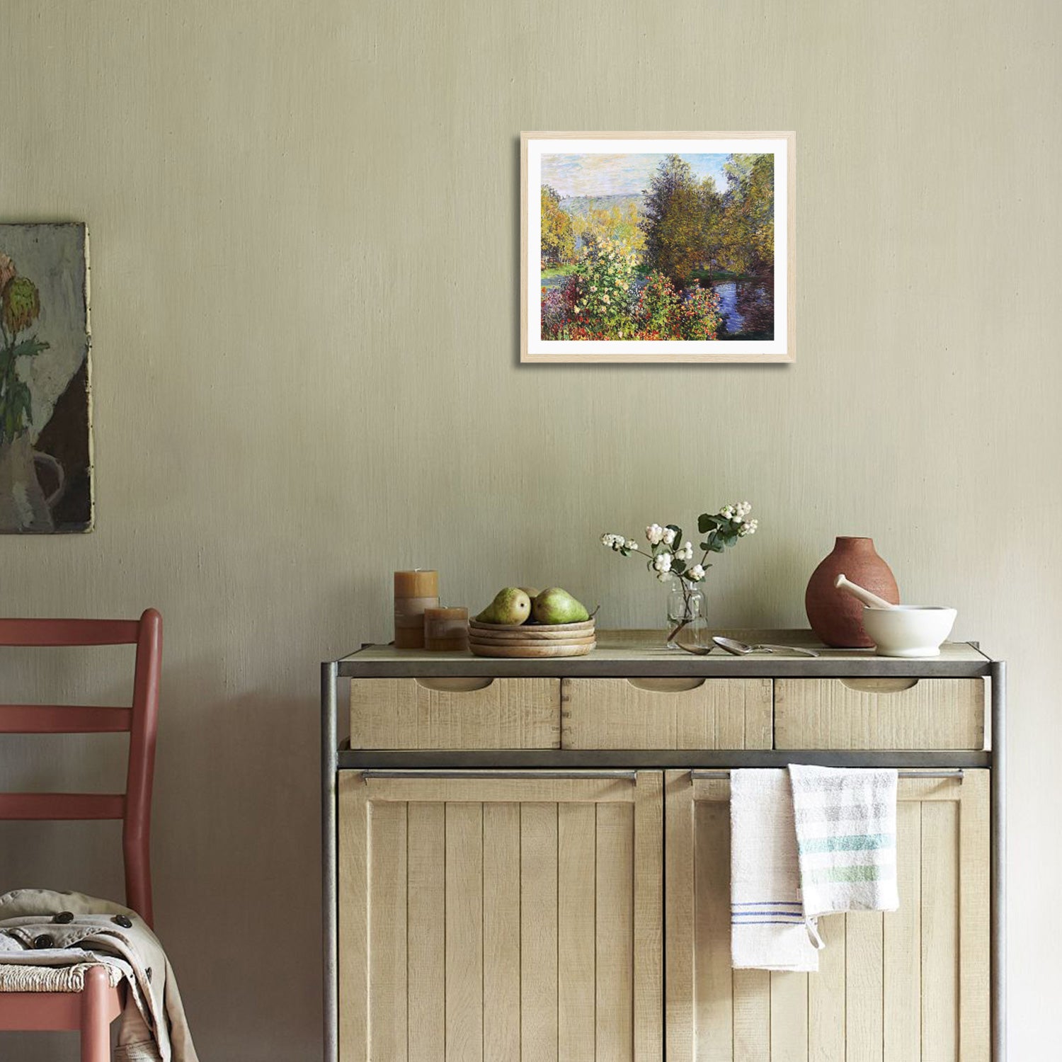 Claude Monet Wall Art Corner Of The Garden At Montgeron Poster Framed