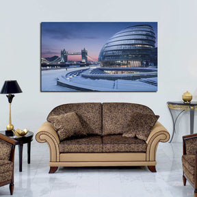 Early Winter Morning In London Canvas Art