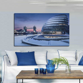 Early Winter Morning In London Canvas Art