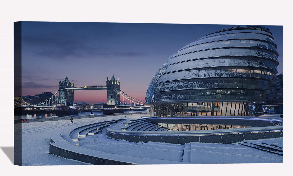 Early Winter Morning In London Canvas Art