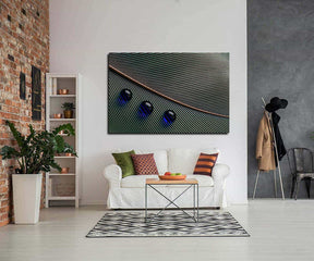 Feather Water Droplets Canvas Art