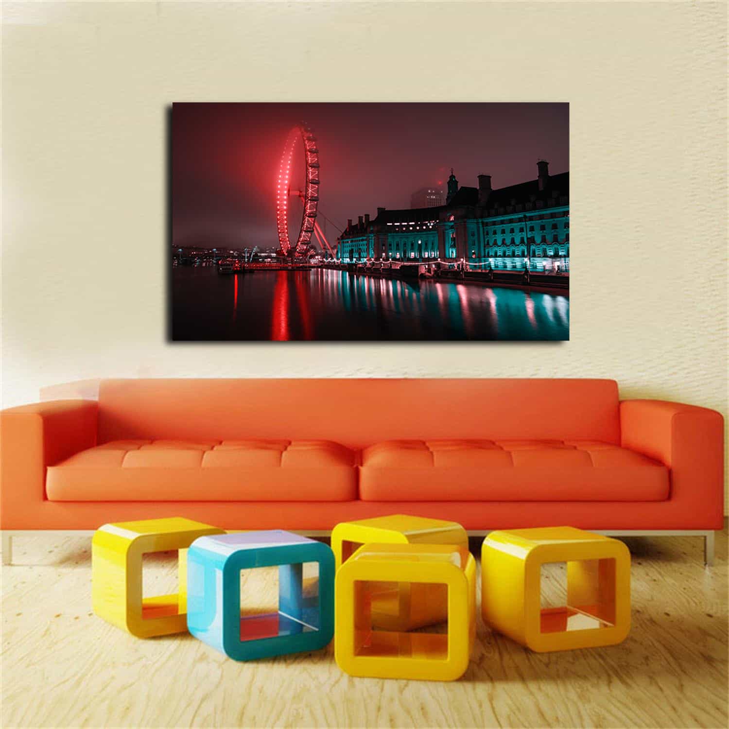 Ferris Wheel Amusement Park Canvas Art