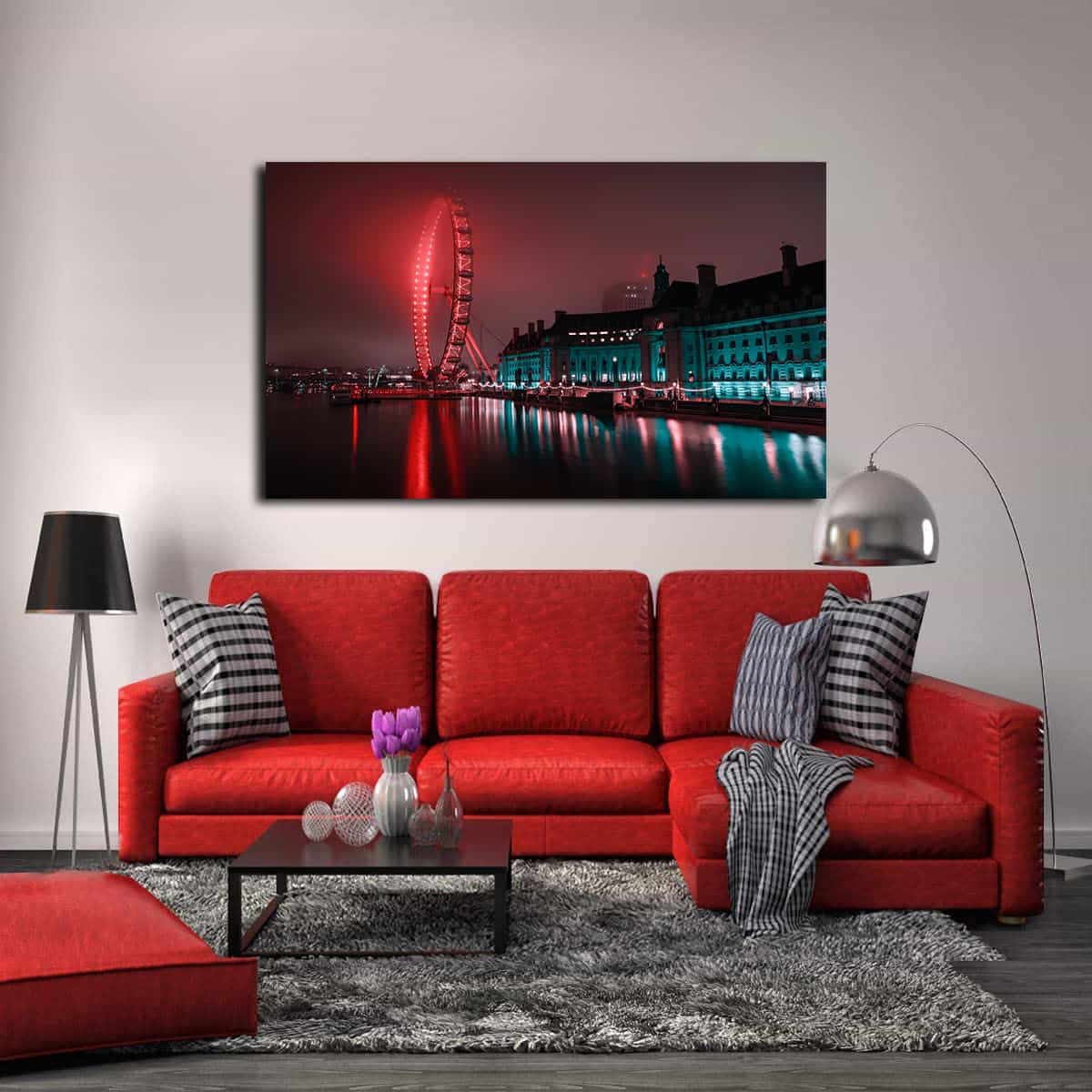 Ferris Wheel Amusement Park Canvas Art