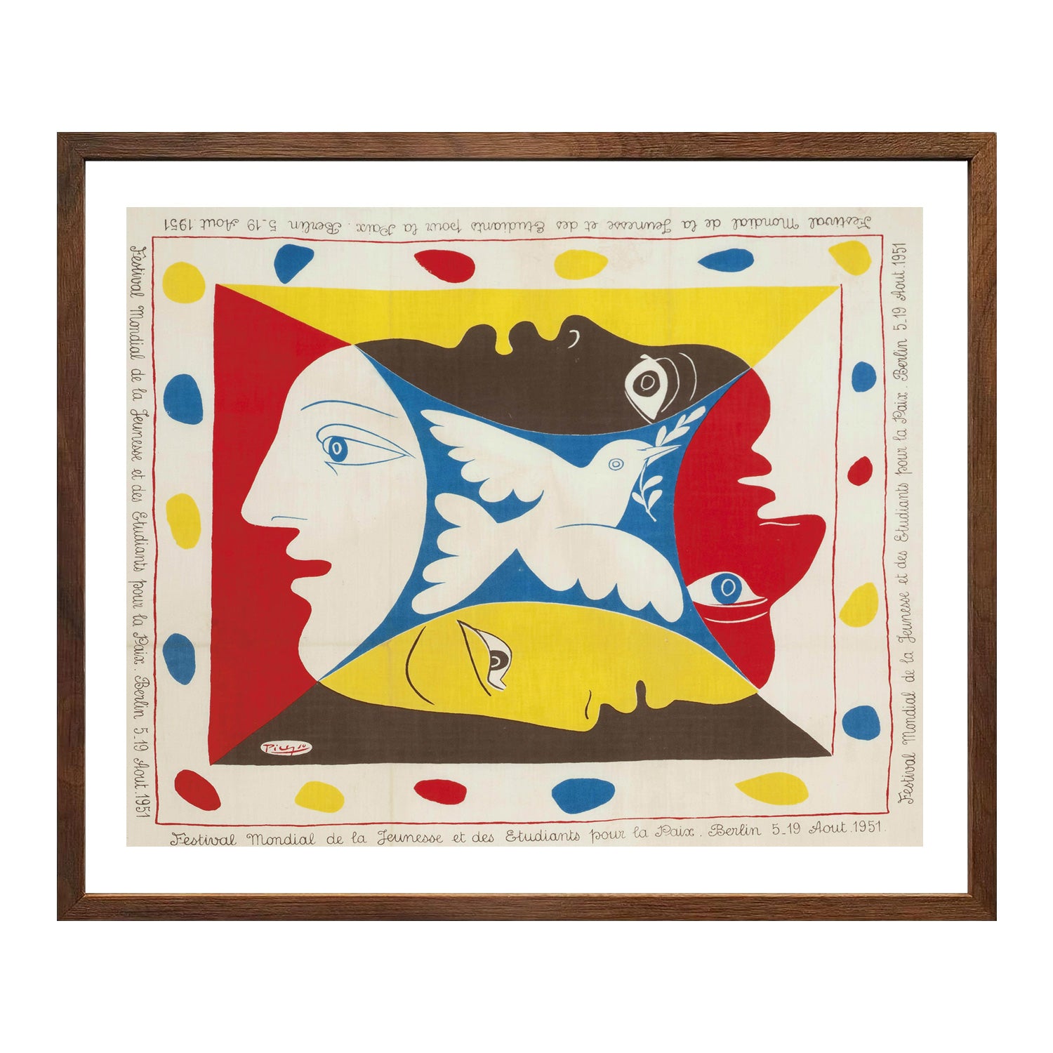 Pablo Picasso Wall Art Festival Of Youth Poster Framed Art