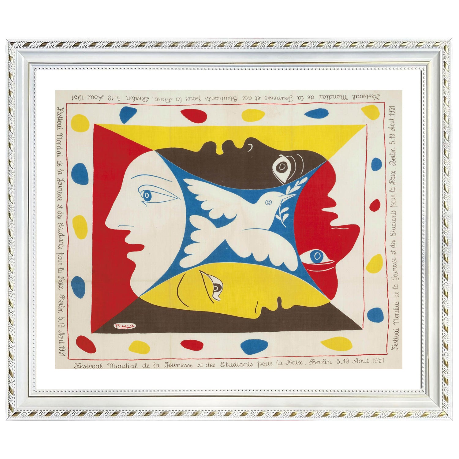 Pablo Picasso Wall Art Festival Of Youth Poster Framed Art