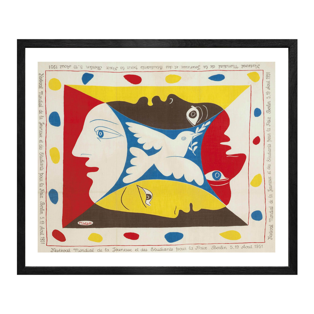 Pablo Picasso Wall Art Festival Of Youth Poster Framed Art