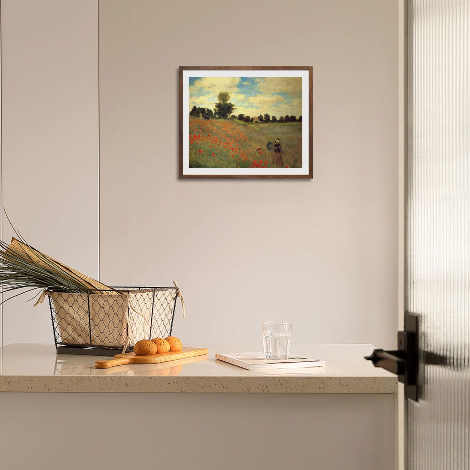 Claude Monet Wall Art Field Of Poppies Poster Framed