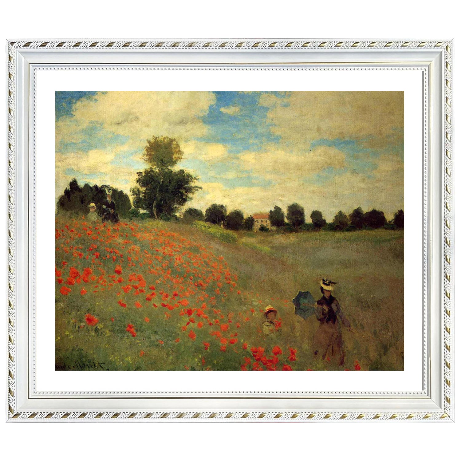 Claude Monet Wall Art Field Of Poppies Poster Framed
