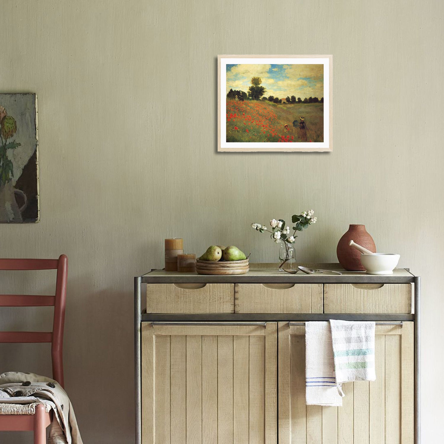 Claude Monet Wall Art Field Of Poppies Poster Framed