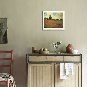 Claude Monet Wall Art Field Of Poppies Poster Framed