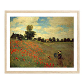 Claude Monet Wall Art Field Of Poppies Poster Framed