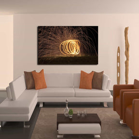 Fire Wire Wool Canvas Art