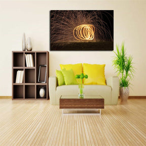 Fire Wire Wool Canvas Art